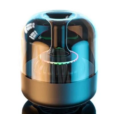 Bluetooth Speaker with Colorful Lights, Acrylic Mini Speaker