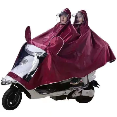 Motorrad-Poncho-Regenmantel, verstärkt - 7