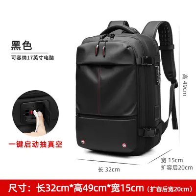 Men's backpack with vacuum compression and anti-theft feature - 11