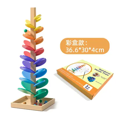 Regenbogen-Musikbaum aus Holz, Lernspielzeug für Kinder, Frühförderung - 8