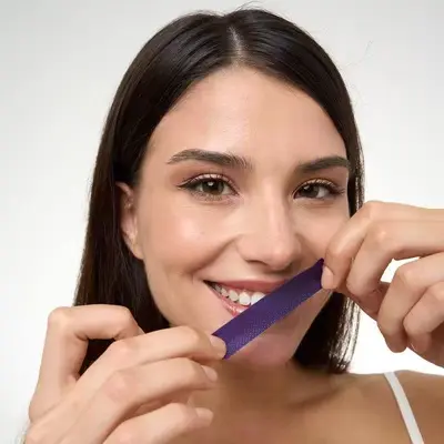 V34 Teeth Whitening Strips, Purple, Tooth Stain Removal - 3