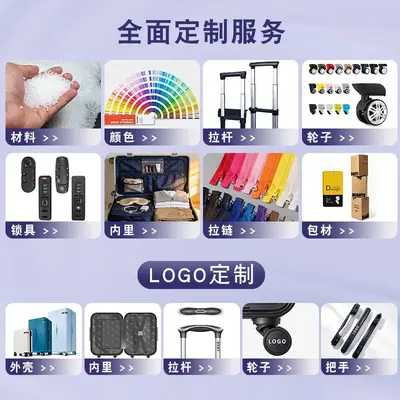 Front-opening luggage zippered diamond pattern simple design trolley