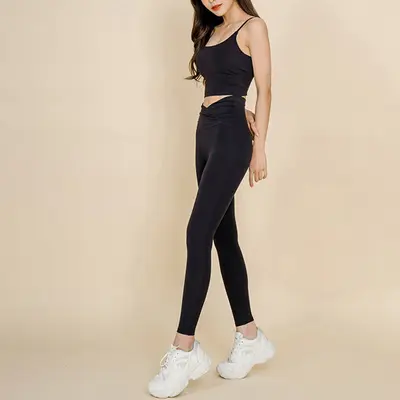 Kadın yoga pantolonu, nefes alabilen, kalça kaldıran yüksek bel spor pantolon, koşu, outdoor, hızlı kuruyan fitness, Avrupa Amerika tarzı elastik