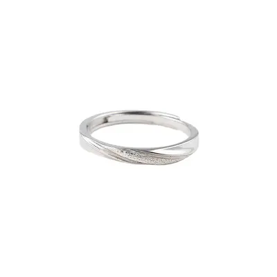 Couple rings, pure silver 999, minimalist design - 8