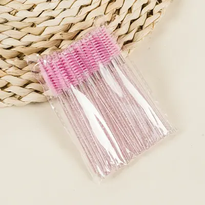 Colorful Crystal Rod Eyelash Comb, Portable Eyebrow Comb and Spiral Mascara Wand - 7