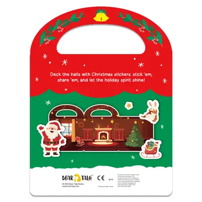 DIY-Kinder-Stickerbuch mit Weihnachtsmotiven, wiederverwendbar