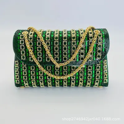Damen-Abendtasche mit Strass, Partyhandtasche - 11