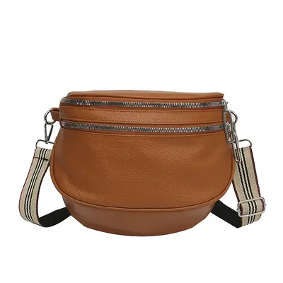 Wide-Strap Shoulder and Crossbody Waist Bag, Large Capacity - 9