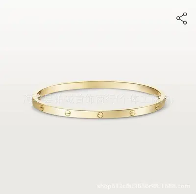 V-Gold hochwertige klassische LOVE-Armband CNC-Feinbearbeitung schmales/mittleres/breites Modell mit Diamantbesatz Paararmband dicke Galvanisierung extra langlebig - 7