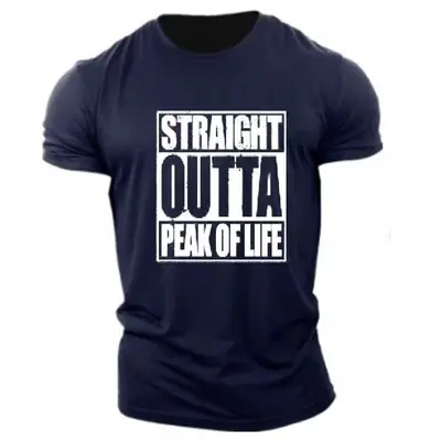 Men's Breathable Crew Neck Short Sleeve Muscle Training Fitness T-Shirt - 12