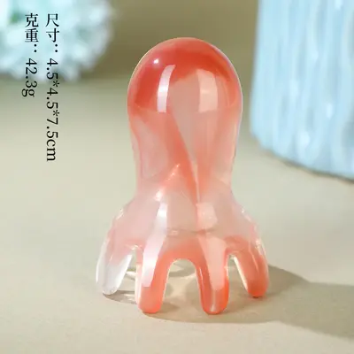 Portable Head Massage Device, Large Acupressure Meridian Brush, Wide-Tooth Octopus Gua Sha - 13