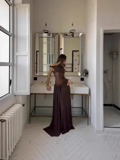 Women's Autumn Winter Dress, Off-Shoulder Asymmetric Pleated Sexy Dress