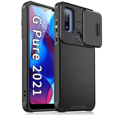 Moto G stylus 5G için uygun itme penceresi düşmeyi önleyici cep telefonu kılıfı G Power ikisi bir arada zırh koruyucu kapak - 7