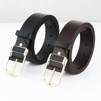 Vintage Pin Buckle Leather Belt Fashion Men's Business Casual Trousers Jeans Belt 2025 Hot Seller Manufacturer Wholesale