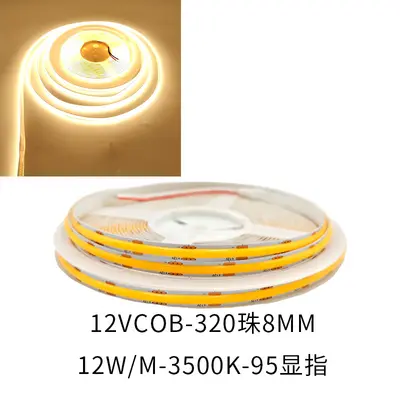 COB LED Strip 12V/24V, 8 mm, CRI 95, 2700K-3500K - 12