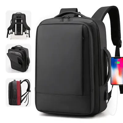Geschäfts-Herren-Rucksack mit doppeltem Rücken, erweiterbarer Rucksack, modischer Export-Rucksack, Herren-Pendler-Computerrucksack