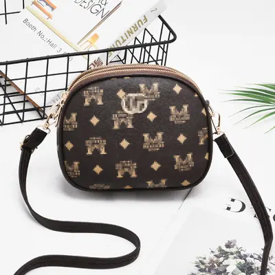 Damen-Umhängetasche, modische kleine runde Schultertasche - 11