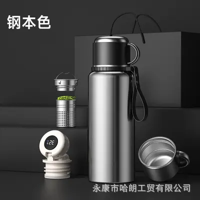 316 Stainless Steel Large Capacity Insulated Cup, Double Lid, Tea Infuser - 8