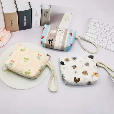 New coin purse hand rope cartoon coin bag bracelet small wallet cute girl mini storage bag handbag manufacturer