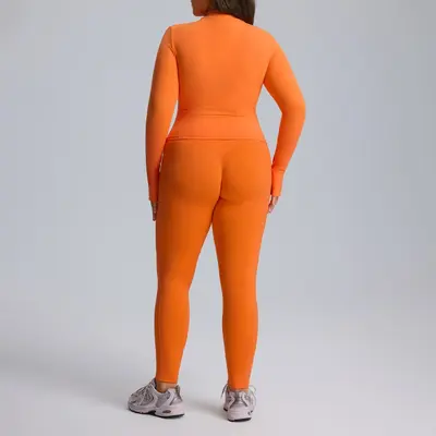 Plus Size Long-Sleeve Yoga Set for Women, Three-Piece, Quick-Dry - 5