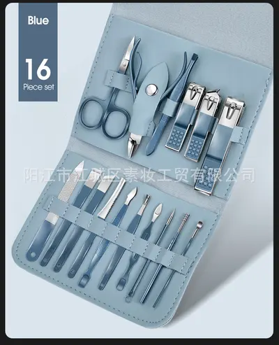 Matcha green 16-piece nail scissors set, manicure tools - 8