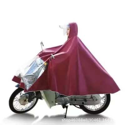 Vergrößerte Fahrrad-Regenponcho Vollschutz - 6