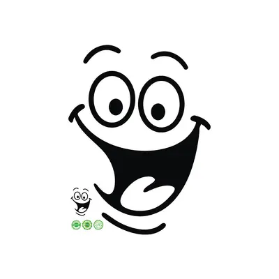 Smiley Face Toilet Sticker, Waterproof, Removable