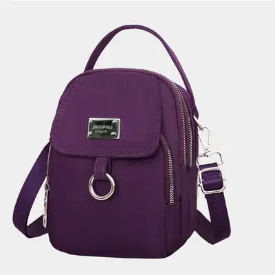 Nylon Women's Crossbody Bag with Multiple Compartments - 9