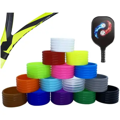 Badminton- und Tennisschläger Griffband-Silikonringe Set, 6 Farben