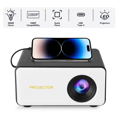 Beamer Schule Ultra HD Handy Wandprojektion Smart Home Kino tragbarer Projektor tragbare Projektion Bildschirmspiegelung