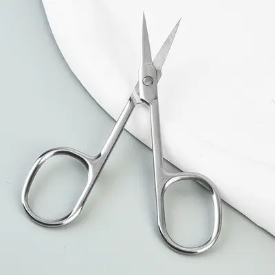 Stainless Steel Pointed Eyebrow Scissors, Sharp and Non-Snagging