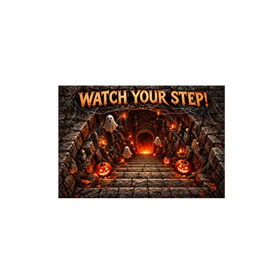 Halloween 3D Clown-Schädel Türmatte, Horror-Teppich für den Eingang - 10