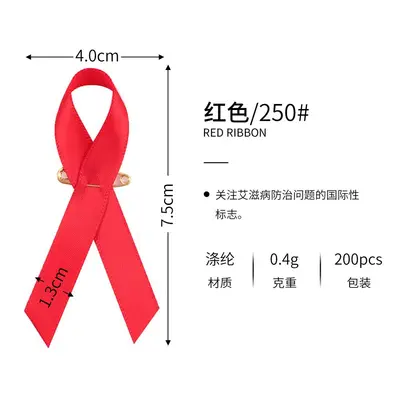Love Ribbon Charity Knot Logo Badge Brooch Knitted Strip Brooch Warm Handmade Decorative Corsage Ribbon Accessories
