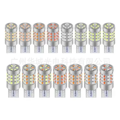 Motosiklet ve araba T10 LED park lambası, iki renkli sinyal, W5W kuyruk ampulü - 3