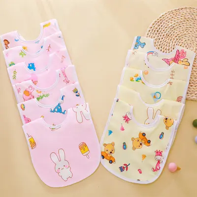 Babyprodukte für 0-3 Jahre alte Babys, Kristallsamt, U-förmig, wasserdicht, Druckknopf-Sabberlätzchen, Baby-Esslatz, Kleinkind-Fronttasche aus Baumwolle - 8