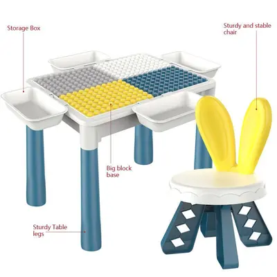 Kids Large Particle Building Block Play Table