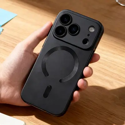 Magnetic Metallic Phone Case for iPhone 18 Pro Max, Matte Full Protection