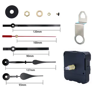 Metal Clock Hands Set 2 Pieces with I-Axis Quartz Movement
