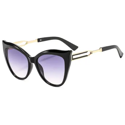 Gradient Cat-Eye Sunglasses, Retro Oversized Frame - 7