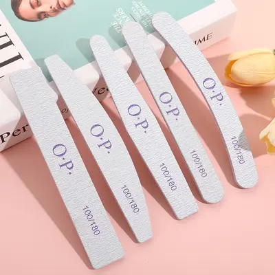 Double-Sided Nail File, Half-Moon Shaped Nail Buffer Tool