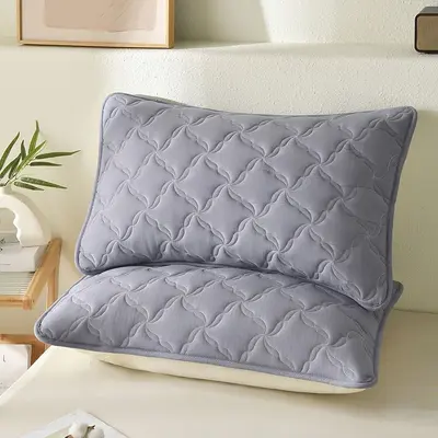 Quilted Pillowcase Cover, Oil and Drool Proof, Machine Washable - 9
