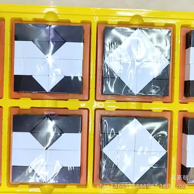 Eğitici Geometri Yapı Taşları çocuk Eğlenceli Bulmaca DIY Montaj Yaratıcı Siyah ve Beyaz Bloklar Düşünme Eğitimi çocuk Oyuncakları