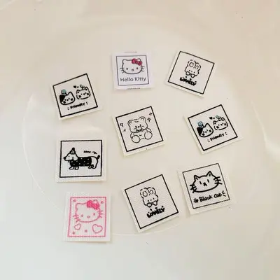 Apple Watch strap, baby clothes, hats, bags, cute fabric label for puppy print decoration stickers.