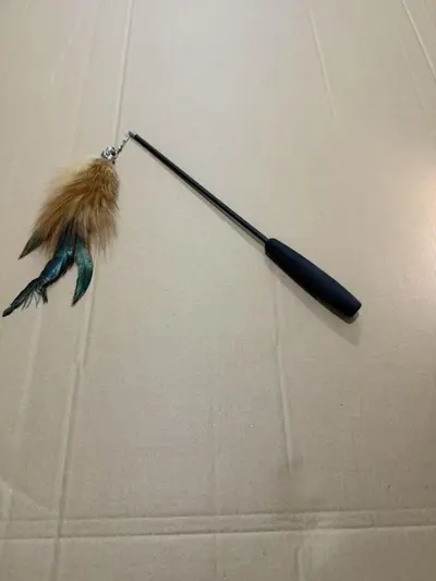 Telescopic Cat Teaser Wand, Three Sections, Fox Fur Tail - 9