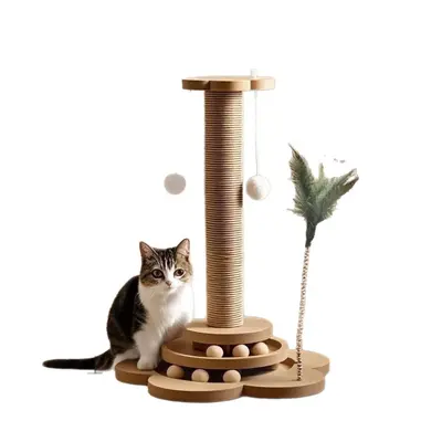 Cat Scratching Board and Climbing Post, Sisal Rope, Vertical, Wear-Resistant - 5