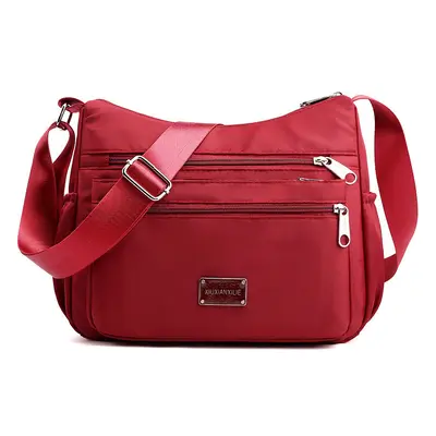 Large Capacity Nylon Crossbody Bag for Women, Multi-Compartment - 12