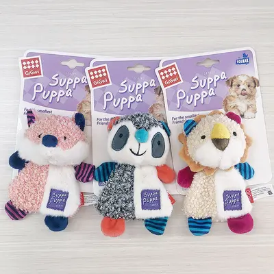 Squeaky Plush Dog Toy with Crinkle Paper for Puppies - 1