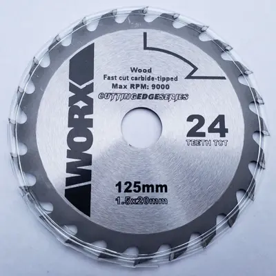 Sägeblatt für WU533 WU535, 24 Zähne, 125 mm und 140 mm, Holz