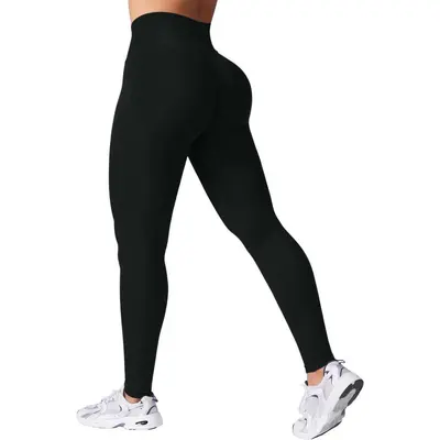 Matte Seamless High-Waist Peach Butt Yoga Leggings, 9/10 Length - 7