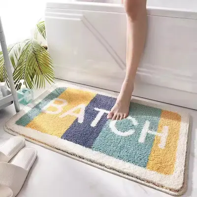 Bathroom Mat, Absorbent Non-Slip Thick Entrance Rug, Multiple Designs